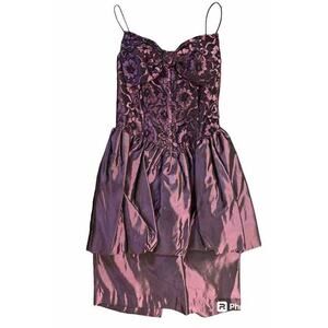 Vintage 90s Purple & black prom Dress All That Jazz tulle Size 5 stranger things